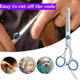 Hair Cutting Scissors Kits, 7 Pcs Stainless Steel Hairdressing Shears Set Professional Thinning Scissors For Barber/Salon/Home/Men/Women/Kids/Adults Shear Sets,silver