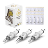 Hawink Tattoo Cartridge Needles #10 Bugpin 7 Magnum M-Taper 50PCS with Membrane Professional Disposable EN05C-50-1007M1