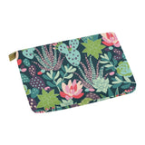 Artsadd Unique Debora Customize Carry-All Pouch with Zippered Cosmetic Cases Makeup Bag Travel Gear for Seamless Pattern with Succulents and Cactuses