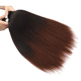 Pre-stretched Ombre Braiding Hair Extension Professional Crochet Braiding Hair 20 Inch 8 Packs Yaki Synthetic Crochet Twist Hair Natural Black to Brown (1B/30)