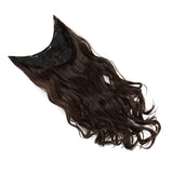 SEGO U Part Half Wig Clip in Hair Extensions One Piece Wavy Half Head U Shape Half Wig Curly Secret Hair Extension Synthetic Heat Resistant Fiber Invisible Hairpiece with 7 Clips 24 Inch Dark Brown