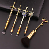 The Legend of Zelda Makeup Brushes Set Powder brush eyebrow brush, eye shadow brush, large fan brush 5pc suit.