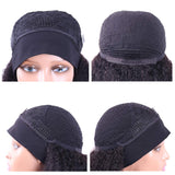Piaoran Headband Human Hair Wigs Kinky Straight Brazilian Virgin Hair Headband Wigs Yaki Straight Machine Made Human Hair Wigs None Lace Front Wigs For Black Women 22inch