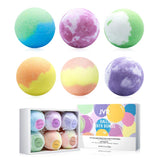 Bath Bombs Gift Set, JVR 6 Pack Handmade Bubble Organic Bath Bombs with Natural Essential Oils Bubble Bathbombs Perfect for Moisturizing Dry Skin, Anniversary Christmas Gift for Kids, Women, Moms, Her