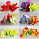 Hibiscus Hair Clips Flower Barrettes Hawaiian Hair Clip Set Hawaii Tropical Luau Floral Leaf Clips Headpiece Women Wedding Beach Carnival Birthday Party Favors Handmade Hair Accessories Set of 12