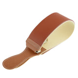 Grandslam Leather Strop for Straight Razor Sharpening and Smooth - Professional Straight Razor Knife Cowhide and Canvas Dual Strop (Type 1, Brown)
