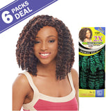 Janet Collection Synthetic Hair Crochet Braids Noir 2X Rod Twist Braid (6-PACK, OE2TRED)