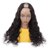 Brazilian Loose Deep Wave 2x4 U Part Human Hair Wigs 100% Unprocessed Brazilian Virgin Human Hair For Black Women Natural Color VIVI BABI Hair(14 Inches)…