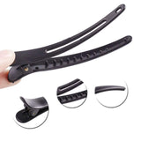 12PCS Matte Black Plastic Metal Alligator Hair Clips Professional Hairdressing Salon Hair Barrettes Duck Bill Teeth Non Slip Clips for Hair Styling and Sectioning (Length - 4.7in)