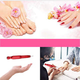 Portable Electric Nail Drill Set,Upgraded Professional Nail File With 6 Pieces Changeable Drills And Sand Bands Tool,USB Speed switch,Machine Electric Nail File for Home Salon Use（Red）