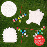 Creative Roots Paint Your Own Stepping Stones Multipack with Turtle, Hedgehog & Sun