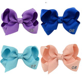 DreamHigh Baby Girls Huge Grosgrain Ribbon Boutique Hair Bows Hair Clip … (Style## A (3 inch 40 pcs in 20 colors))