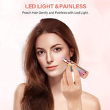 Spark Facial Hair Removal for Women - Innoo Tech Painless Hair Remover, Waterproof Shaver Razor Hair Remover with LED Light for Face Bikini Peach Fuzz Upper Mustache Lip Chin (Rainbow)