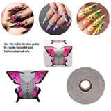 Fellibay Nail Forms Butterfly Nail Extension Forms for Nail Art DIY Tool Nail Tips Guide Sticker Extension Nail 300 Pcs