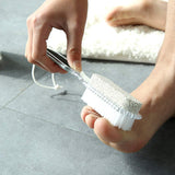 4 Pack Pumice Stone 4 in 1 Foot Brush Body Brush with Handle Pedicure Tool Exfoliating Scrubber for Dead Skin