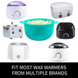 Wax Pot Set for Wax Warmer, Reusable & Non-stick Silicone Waxing Spatulas and pot for Hard Wax Heater, Easy to clean Wax Boiler Set of 2