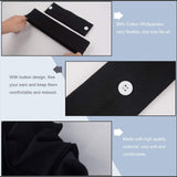 KinHwa Headband with Buttons for Face M-a-s-k Ear Protection M-a-s-k Holding Headband for Women Men Breathable & Stretchable 4 Pack Black