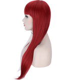 Sotica Wigs With Hair Bangs for Women Long Silky Straight Premium High Temperature Yaki Synthetic Women’s Wigs (Red White)