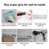 Buwico BUBM Wall Mount Holder for Dyson Supersonic Hair Dryer, Diffuser,Cable Plug and Two Nozzles, Aluminum Alloy,Easy Installation