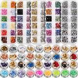 5 Box 11440pcs Nails Rhinestones and 36 Pots Foils Flakes, Teenitor Professional Nail Decoration