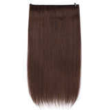 Hairro Miracle Wire Extension Human Hair 16 Inch Hidden Crown Extensions Thicker Dark Brown Secret Fish Line in Hairpiece Long Straight No Clips No Glue 90g #2