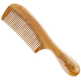 All Natural Hair Comb - pureGLO No Static Detangling Wooden Combs - Handmade Natural Fine Tooth Comb