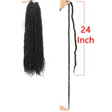 Pre-looped Bomb Twist Passion Twist Crochet Braids Hair Pre-looped Crochet Hair Spring Twist Braiding Hair Synthetic Hair Extension 6pcs 24 inch 1B