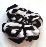 Zebra Velvet Hair Scrunchies-Small - Made in the USA