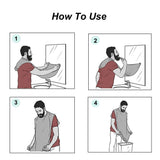 Beard Apron Beard Trimming Catcher Cape for Men Shaving & Hair Clippings Aksice, Non-Stick Hair Catcher Grooming Cloth, Waterproof, with 4 Suction Cups, Gifts for Men- Black