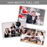 Maxfull Seamless Clip In Remy Hair Extensions Brown with Water-Droplet Clips, Ultra-Invisible Clip On Hair Extensions, 7pcs, 14inch, 110g