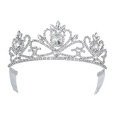 YZHSTONE Wedding Bridal Birthday Queen Crown Tiaras Female Women Princess Girls Costume Prom Pageant Homecoming Queen Tiara Crowns Silver Crystal Rhinestone Crown Tiara