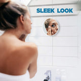 15X Magnifying Mirror & Slant Tweezers Set Makeup Application & Eyebrow Removal Essentials | Round Mirror With 3 Suction Cups & Stainless Steel Slant Tip Tweezer Use for Makeup Application 6 Inch