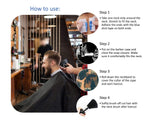 Haircutting Cape For Adults- Barber Cape For Men Hair Cape Barber Cape Hair Cut Cape Cape for Hair Cutting Black Large 55" X 63" Bonus Barber Accessories 1 Neck Duster Brush 1 Barber Neck Strips