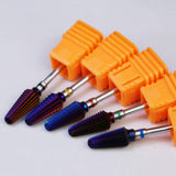 C & I TAPERED TORNADO & TEXAS TORNADO Nail Drill Bit for Nail Drill Machine, Purple Coated (Tapered Tornado, XC)