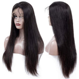 QTHAIR 14A 4x4 Lace Closure Wigs Straight Lace Front Wigs Human Hair With Baby Hair (12inch, 150% Density) Straight Hair Wigs For Black Women Natural Color
