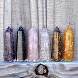 Healing Crystal Wand Set of 6 Orgonite – Includes 3” Amethyst Crystal, Tigers Eye