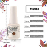 Vishine 24 Colors Gift Set Gel Nail Polish Kit Soak Off UV LED Nail Gel Nude Grey Pink Color GelPolishes Nail Art 8 ML/PC Pack of 24 Pretty Colors Series Kit
