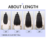 Clip in Hair Extensions Double Weft 20/23 in Straight Curly Wavy 4 PCS Set Thick Hairpiece Hair Accessories for Women Ladies Girls
