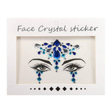 Vtrem 10 Sets Festival Face Jewels Stickers, Mermaid Crystal Face Gems Glitter, Rhinestone Temporary Tattoos Decorations for Music Festival Party, Eyes Face Body