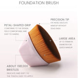 2PCS, Tenmon Petal-Shaped Foundation Brush, Foundation Makeup Brush, Suitable for Mixed Liquid, Cream or Flawless Powder Cosmetics, Multi-Function Makeup Brush