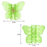 24 Pieces Mini Butterfly Hair Clips Butterfly Hair Claw Clips Colorful No-slip Claw Jaw Hair Clip Clamp for Girls Ladies Women Hair Accessories (Transparent Pattern)