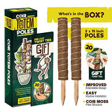 Totem Monkey Moss Pole - 26.4 Inch Coir Totem Plant Support - 2 Coco Sticks