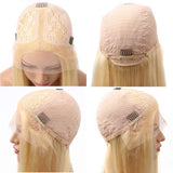 613 Blonde Middle Part Lace Front Wigs Human Hair Wigs Brazilian Straight Human Hair Wigs for Women Pre Plucked With Baby Hair 150% Density