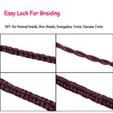 Pre Stretched Braiding Hair Ombre Red Easy Braid Synthetic Braiding Hair Extension 24 Inch Crochet Braids Hair 3 Packs By Leticia