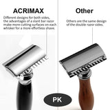 Luxury Premium Shaving Kit for Men Gift Set with Razor, ACRIMAX 8in1 Travel Shaving Set, Badger Hair Brush, Shave Soap, Alum Block, Shaving Stand, Soap Bowl and Canvas Dopp Kit