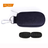 Keychain Essential Oil Carrying Case Holds 10 Bottles 2ml&3ml for Travel or Home Storage Shockproof Padded Thick Foam Inside with Six Colors(Black)