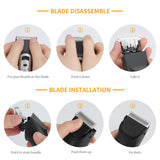 Professional Hair Clippers, MANLI Cordless Hair Trimmer for Men Kids, Hair and Beard Trimmer sets with LCD Display, Titanium Ceramic Blade, 3-Speed fine-tuning, USB Charging Cable