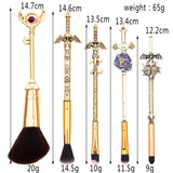 The Legend of Zelda Makeup Brushes Set Powder brush eyebrow brush, eye shadow brush, large fan brush 5pc suit.