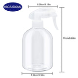 INNOLIFE Empty Spray Clear Bottles Plastic Container bottle for Cleaning solutions, Water, Plants, Hair(8-pack 500ml 16oz)
