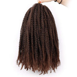 AISI BEAUTY Marley Twists Hair Kinky Hair for Braiding 18 inch Marley Hair Kinky Curly Braiding Hair Extension(1B-30#)